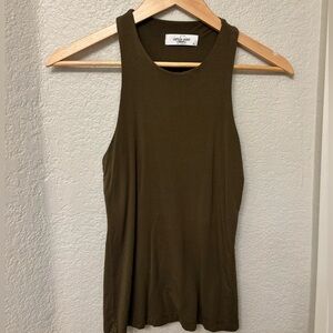 Carly Jeans green double layered tank top